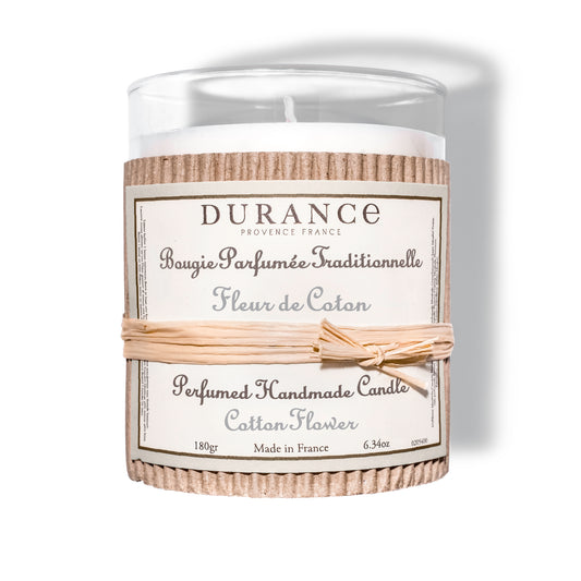 Bougie parfumée traditionnelle 180 gr Fleur de Coton