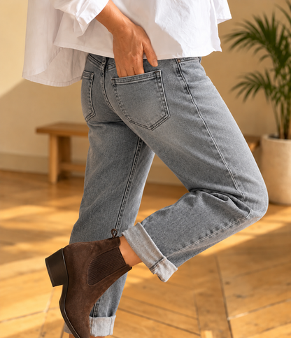 Jeans mom Jeanne Gris