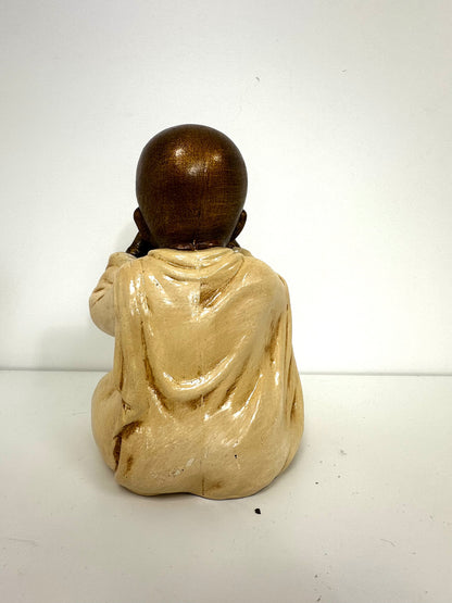 Statue moine “Main sur les yeux”