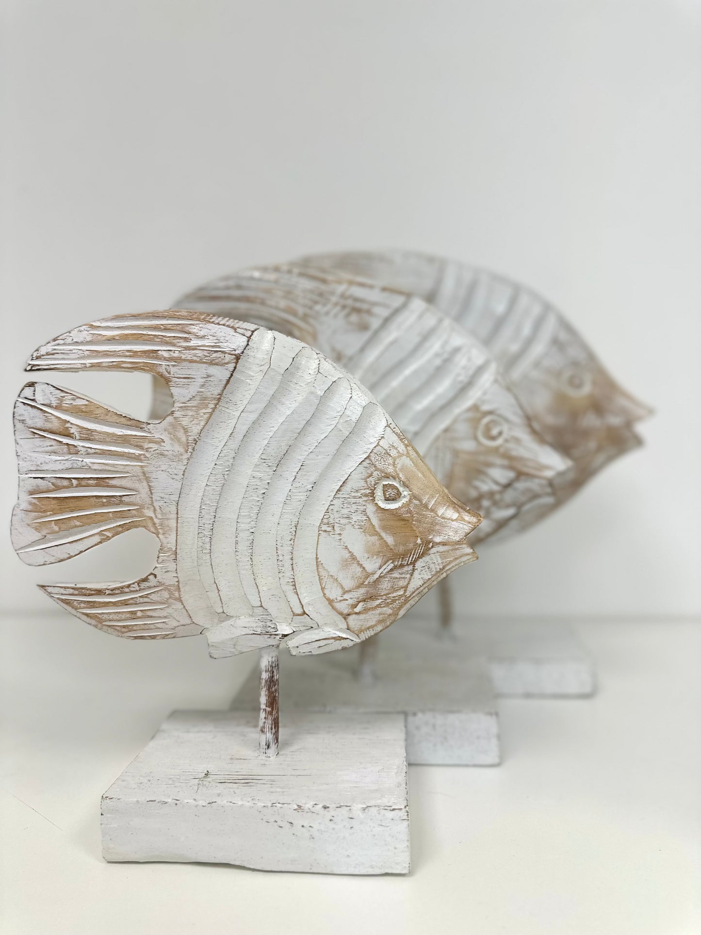 Poisson décoratif en bois sculpté – Petit modèle