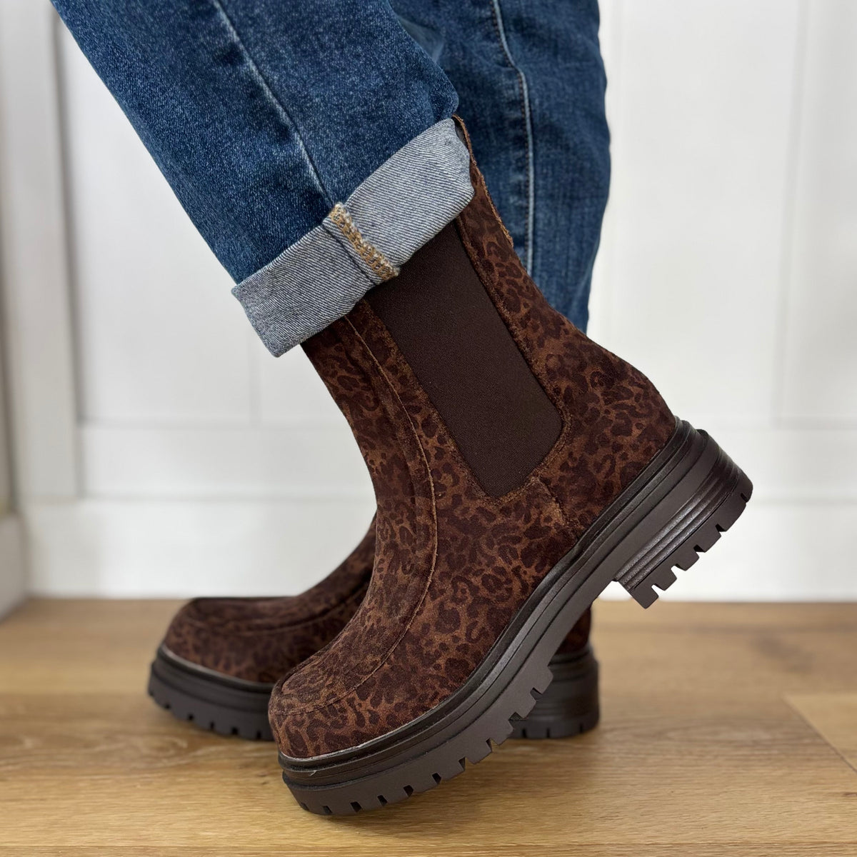 Bottines Chelsea Leopard