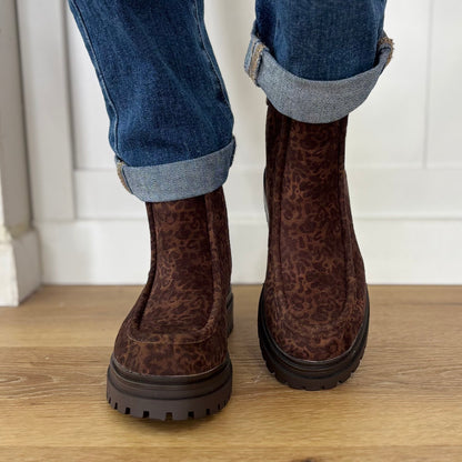 Bottines Chelsea Leopard