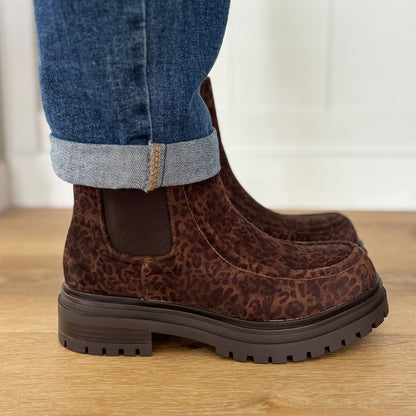 Bottines Chelsea Leopard