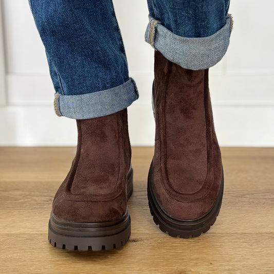 Bottines Chelsea Marron