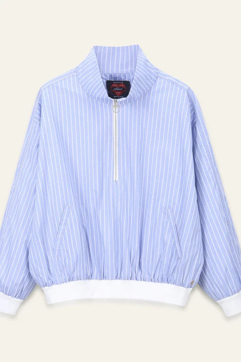 Blouson zippé à col montant Celina Rayures Ciel