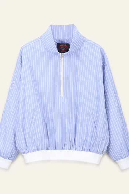 Blouson zippé à col montant Celina Rayures Ciel
