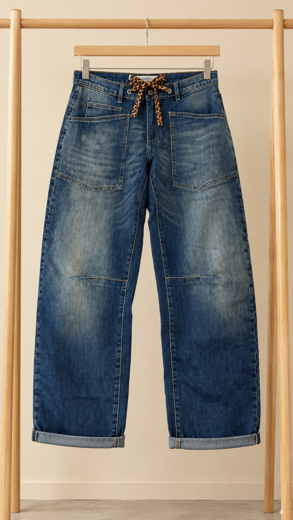 Jeans Valéria  lacet léopard Jeans