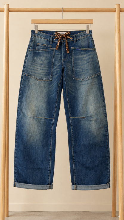 Jeans Valéria  lacet léopard Jeans