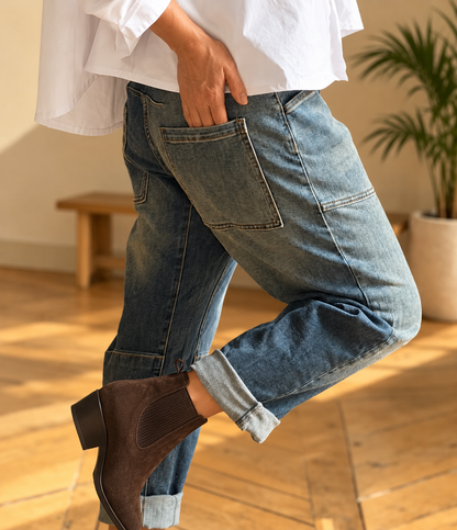 Jeans Valéria  lacet léopard Jeans