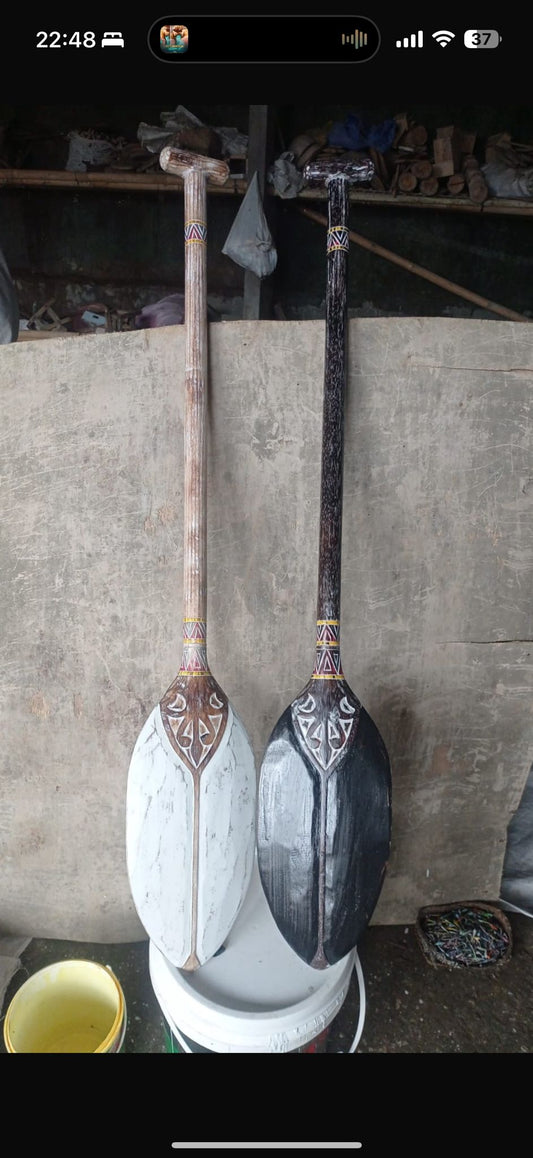 Pagaie ronde 130 cm blanche