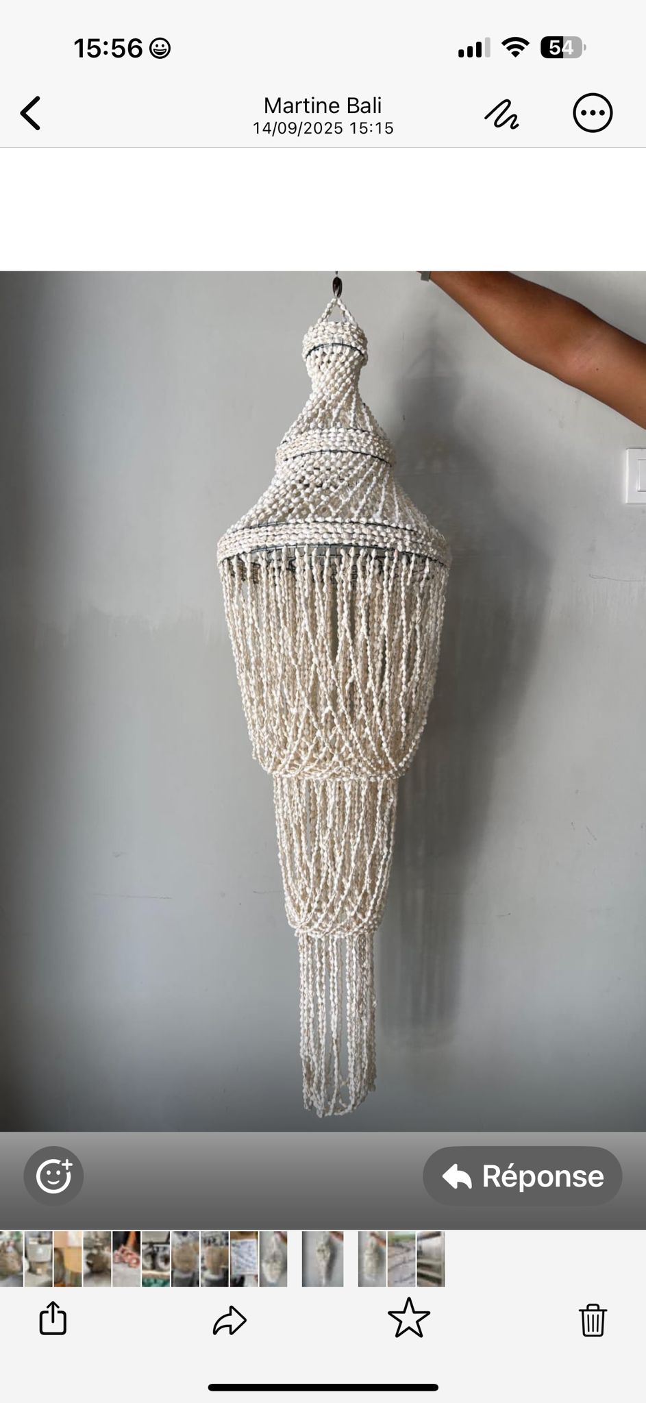 Suspension en coquillages Bali – Élancée et raffinée
