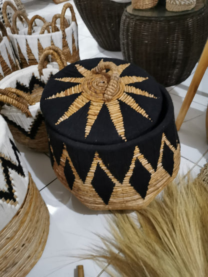 Panier corde & bannier Noir M