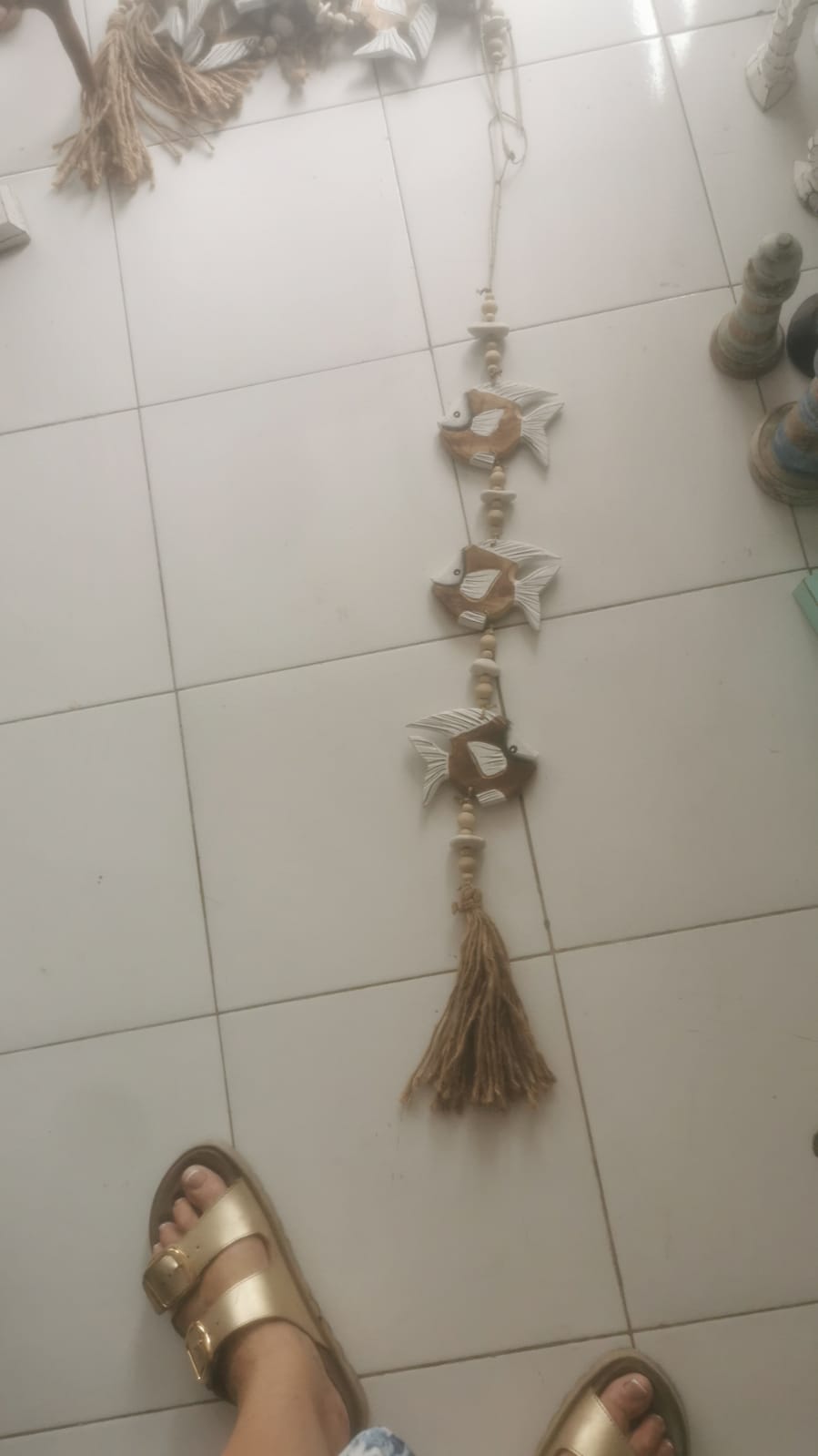 Guirlande poisson bois flotté