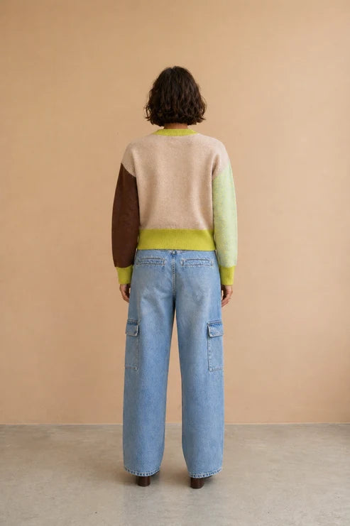 Gilet quatre couleurs Arlette Vert