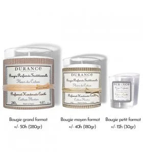 Bougie Parfumée Traditionnelle 280 gr Camélia Blanc