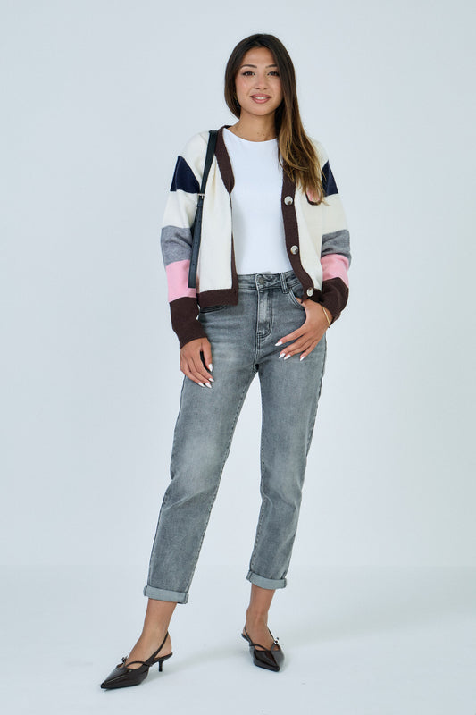 Jeans mom Jeanne Gris
