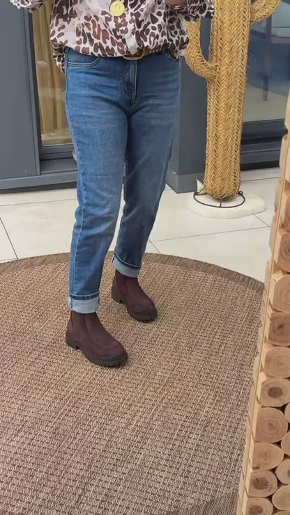 Bottines Chelsea Marron