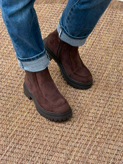 Bottines Chelsea Marron
