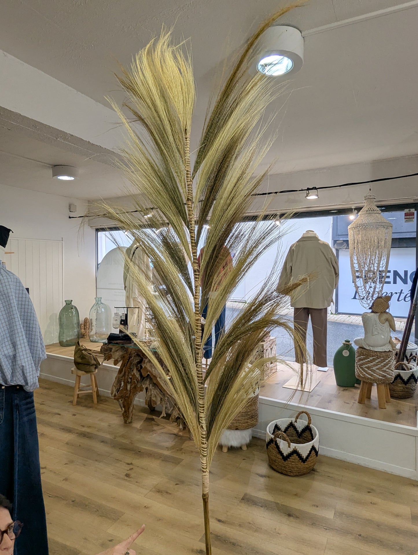 Tige décorative géante palmier sauvage en fibres naturelles – 210 cm +