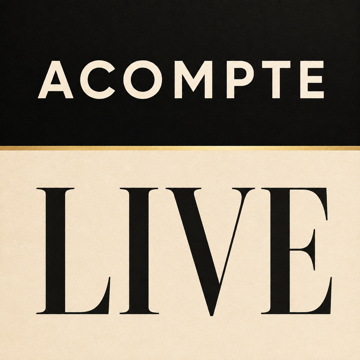 Acompte obligatoire participation au Live